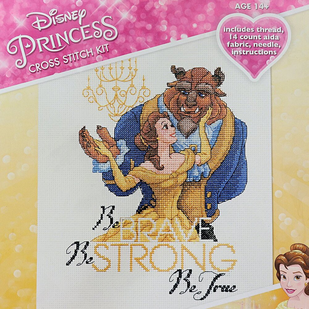 Dimensions Disney Princess Belle Cross Stitch Kit Beauty & the Beast 8" x 10"